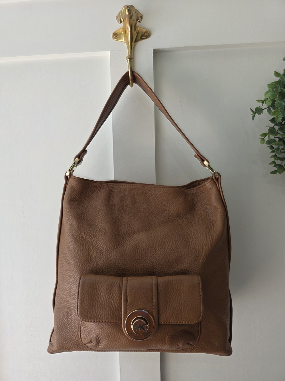 Michael Kors Brown Leather Shoulder Bag